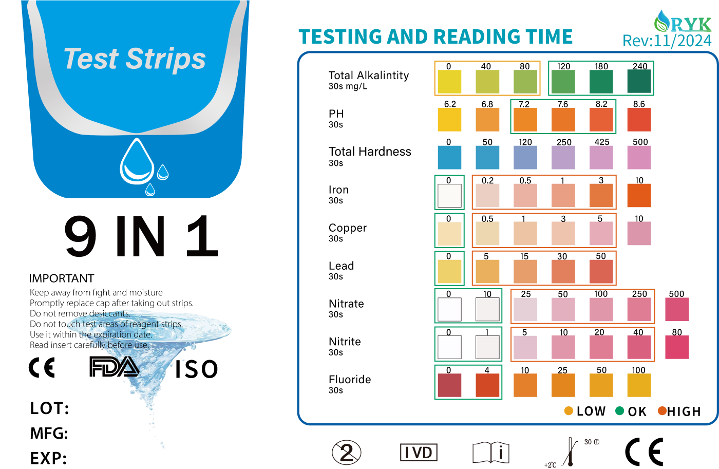 9-in-1 Water Test Strips