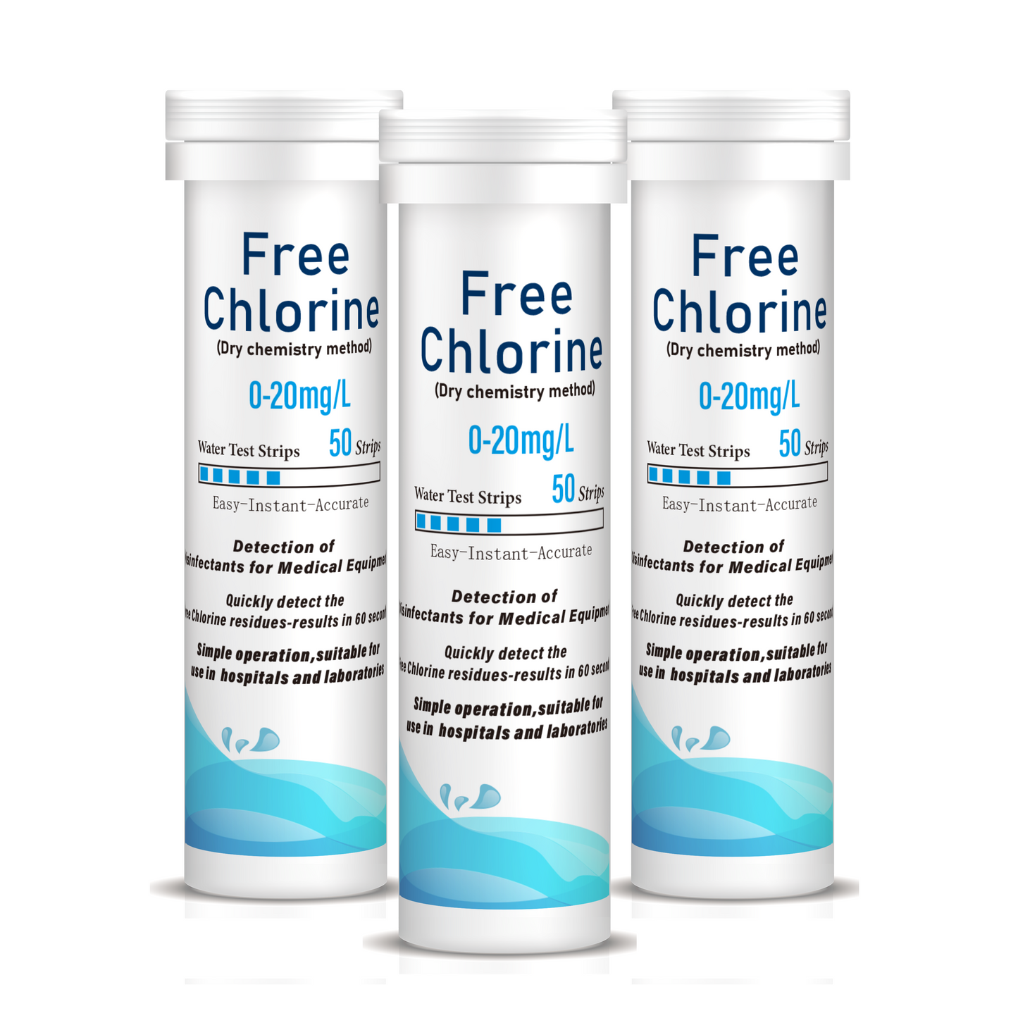 Free Chlorine Rapid Test Strips(0-20mg/L)