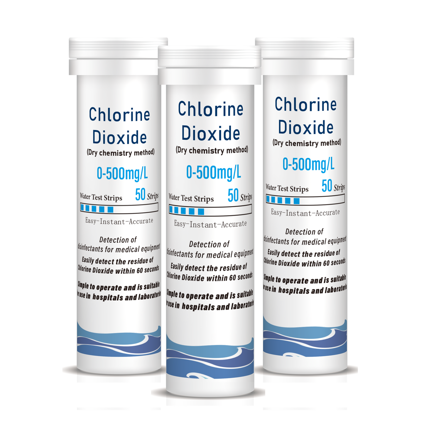 Chlorine Dioxide Rapid Test Strips(0-500mg/L)