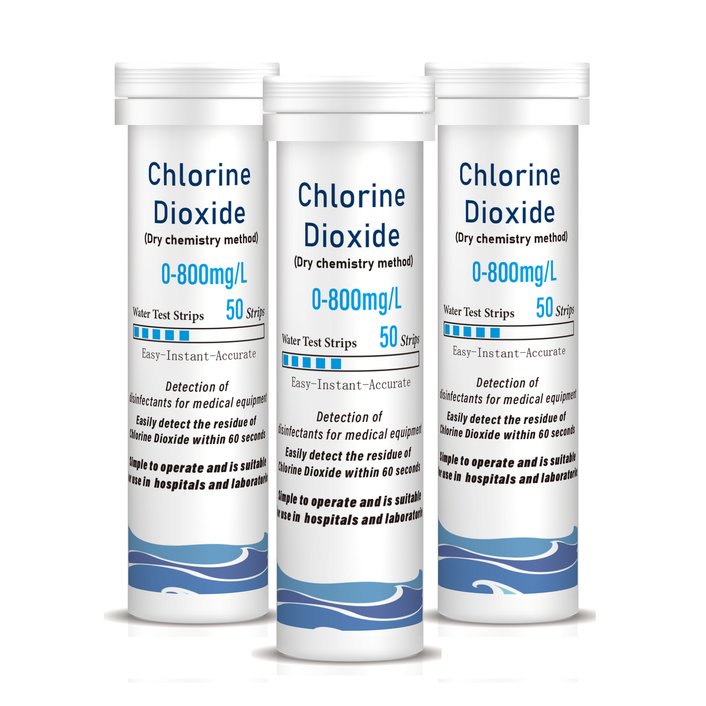 Chlorine Dioxide Rapid Test Strips(0-800mg/L)