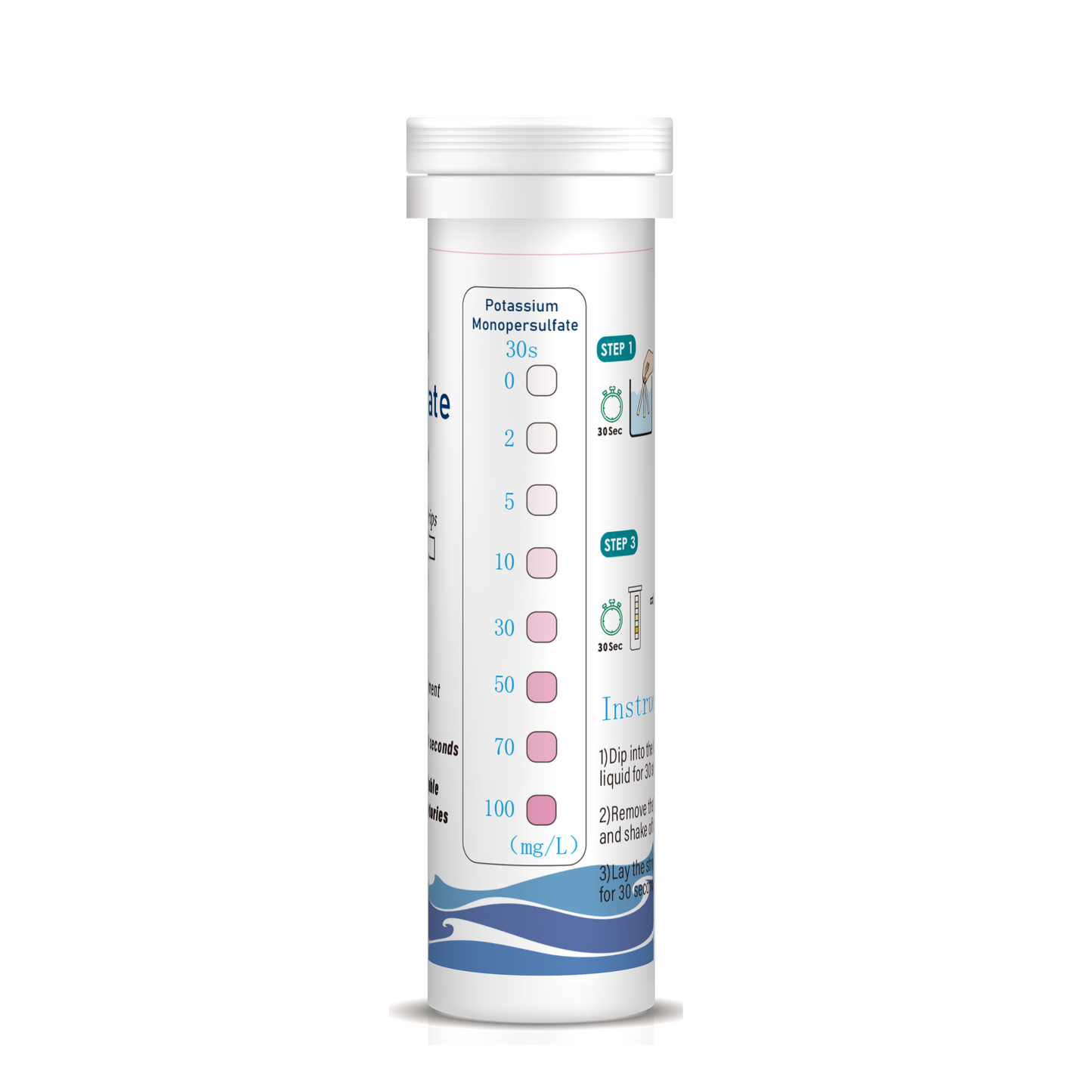 Potassium Monopersulfate Rapid Test Strips