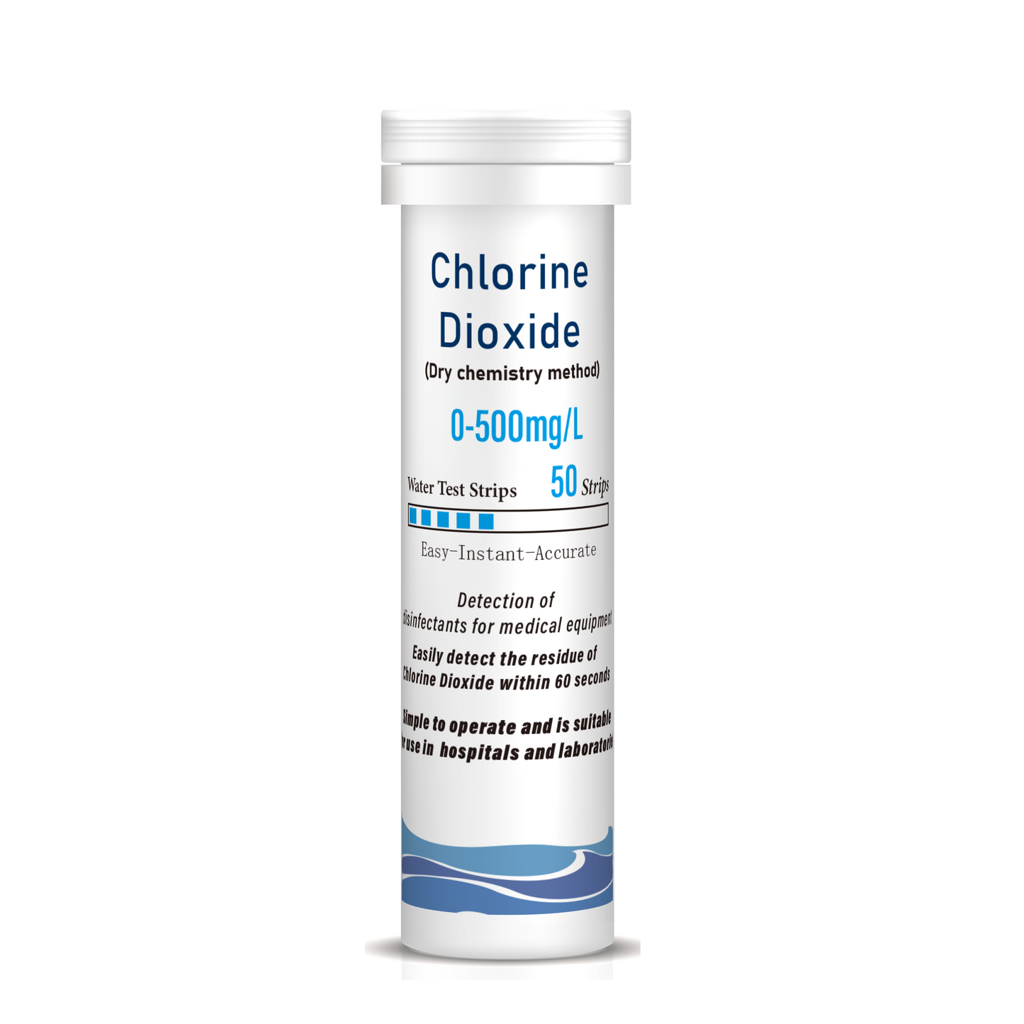 Chlorine Dioxide Rapid Test Strips(0-500mg/L)