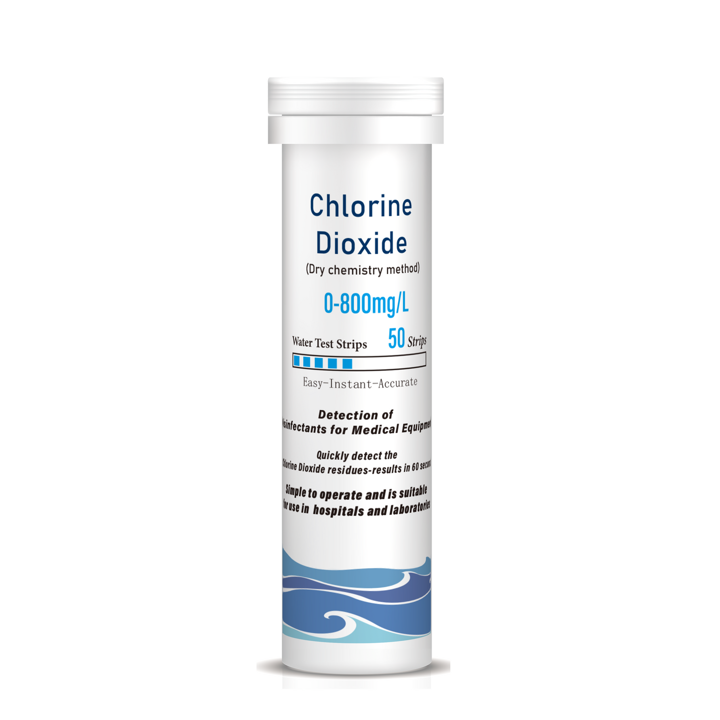 Chlorine Dioxide Rapid Test Strips(0-800mg/L)