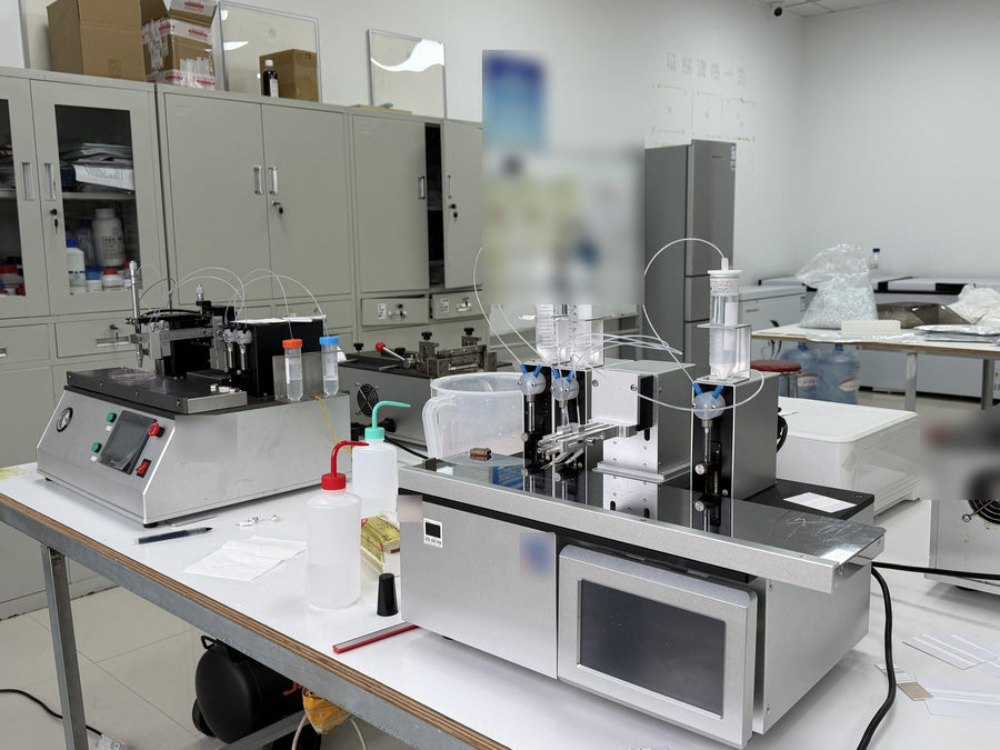 Membrane dispensing equipment in the R&D lab