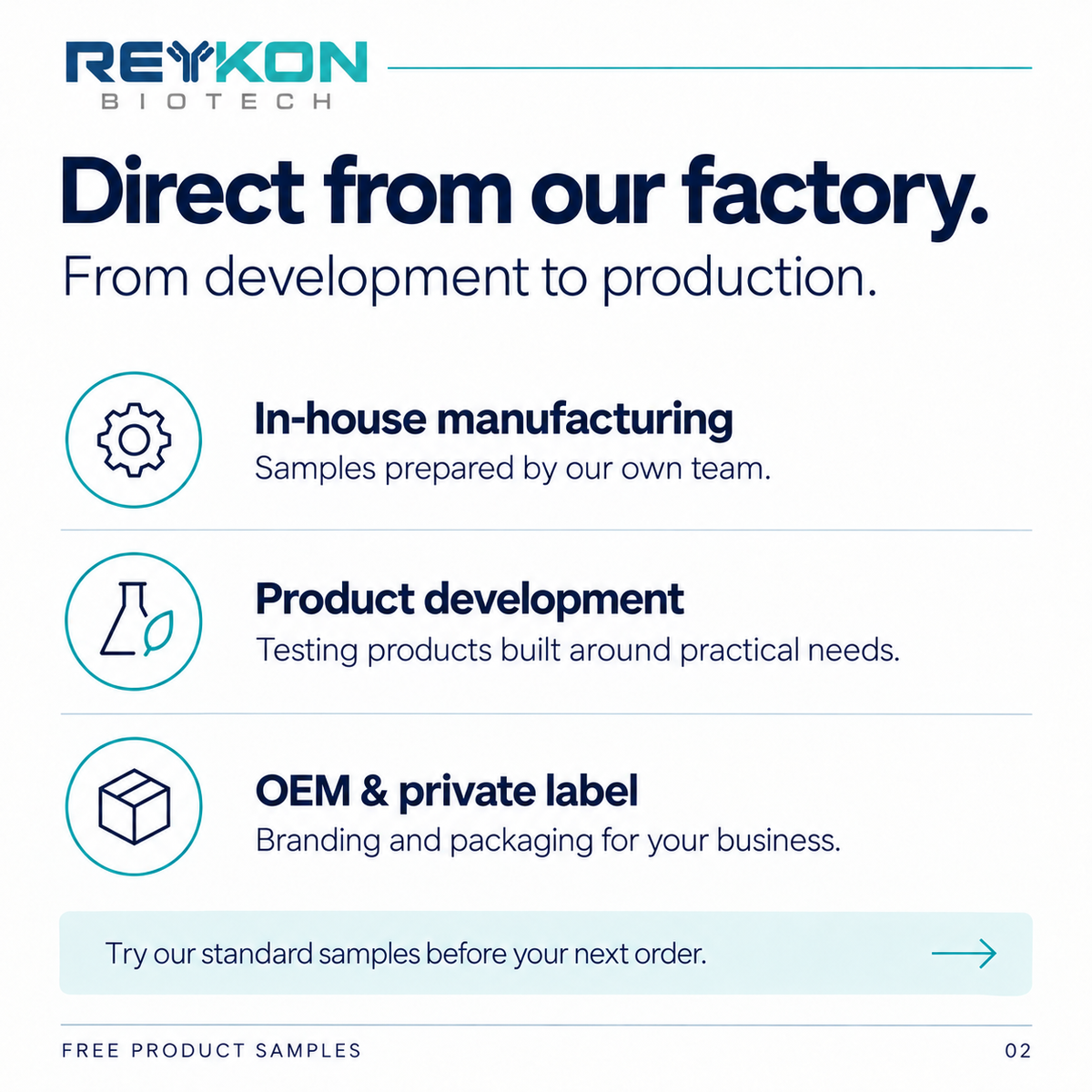 Direct from our factory: manufacturing, product development and OEM