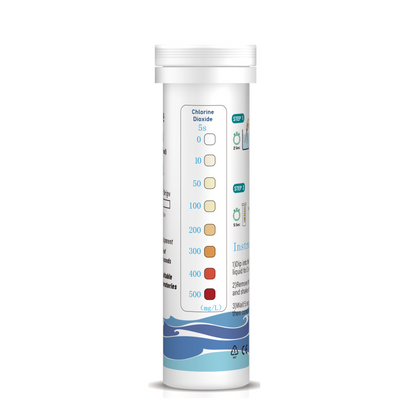 Chlorine Dioxide Rapid Test Strips(0-500mg/L)