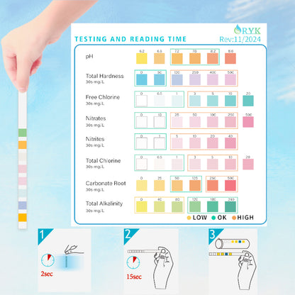 RYK 8-in-1 Water Test Strips