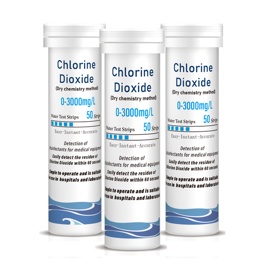 Chlorine Dioxide Rapid Test Strips(0-3000mg/L)