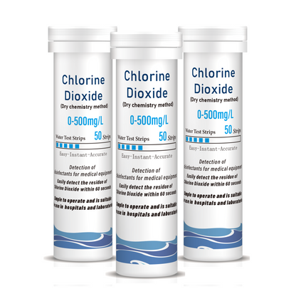 Chlorine Dioxide Rapid Test Strips(0-500mg/L)