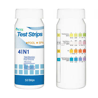 RYK 4-in-1 Water Test Strips (Cl,pH,Br,TH)