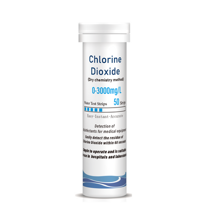 Chlorine Dioxide Rapid Test Strips(0-3000mg/L)