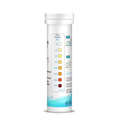 Free Chlorine Rapid Test Strips(0-500mg/L)