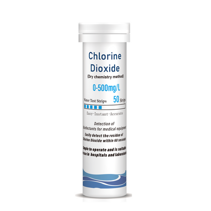 Chlorine Dioxide Rapid Test Strips(0-500mg/L)