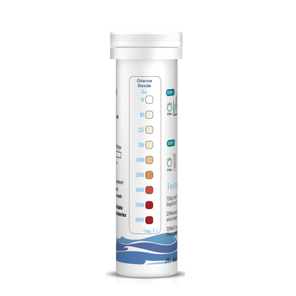 Chlorine Dioxide Rapid Test Strips(0-800mg/L)