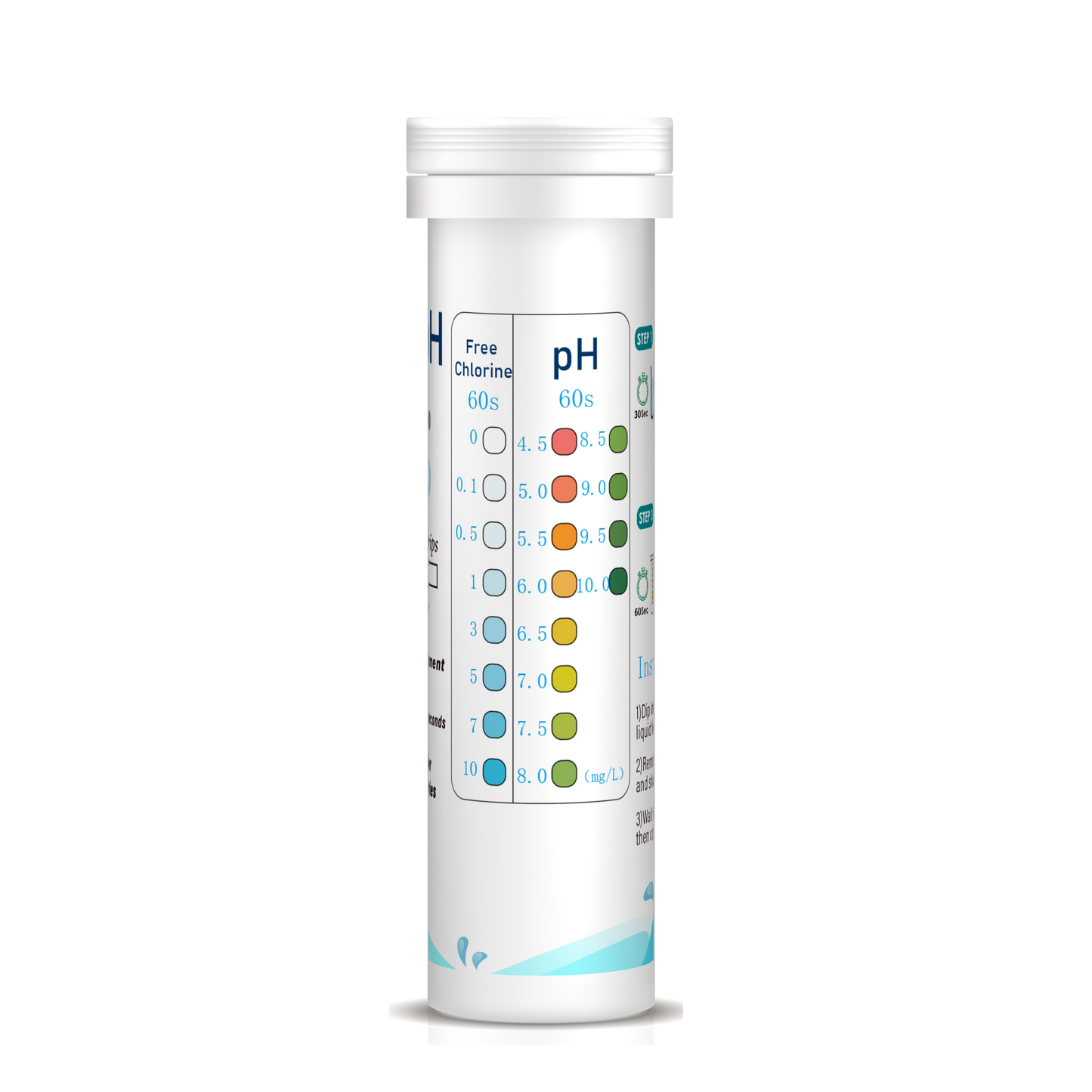Free Chlorine&pH Rapid Test Strips